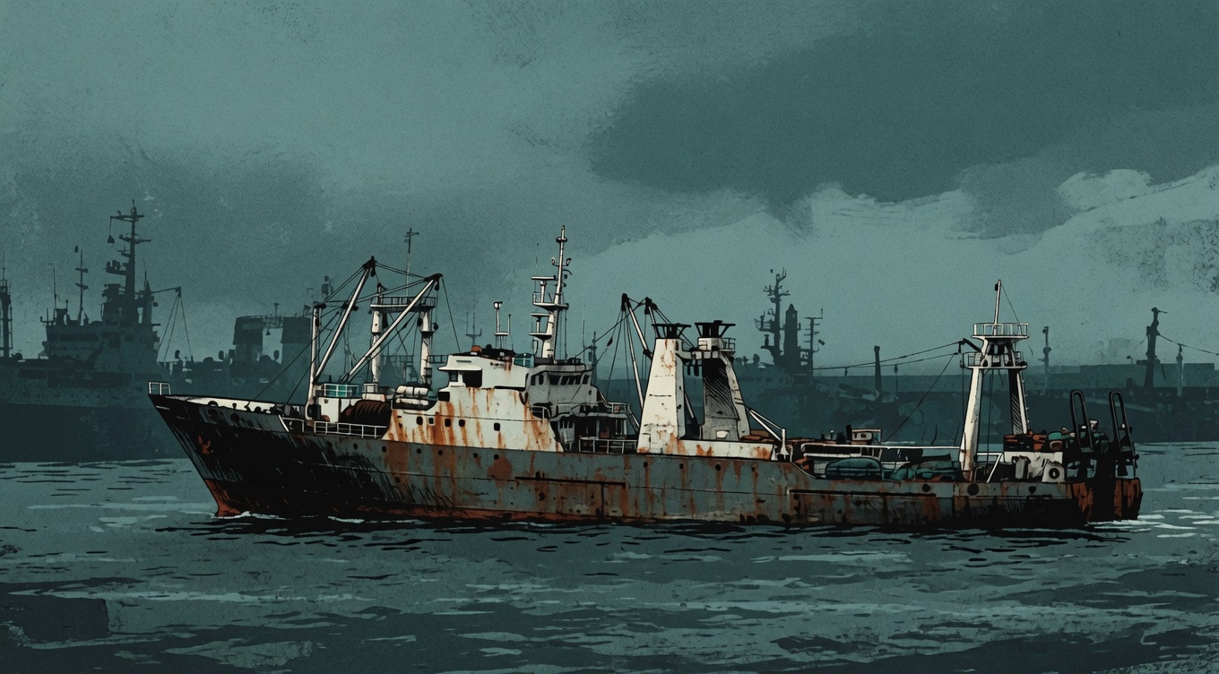 Ilustrasi kapal longline armada Oryong